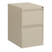 Vertical Filing Cabinet, Steel, 2 Drawers, 18-1/7" W x 25" D x 29" H, Beige Ontario Packaging