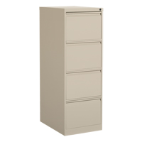 Vertical Filing Cabinet, Steel, 4 Drawers, 18-1/7" W x 25" D x 52" H, Beige Ontario Packaging
