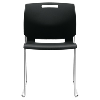 Chair, Plastic, 32-1/2" High, 300 lbs. Capacity, Black OP933 | Ontario Packaging