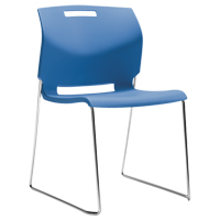 Chair, Plastic, 32-1/2" High, 300 lbs. Capacity, Blue OP934 | Ontario Packaging