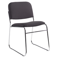 Chaise sans accoudoirs, Tissu, Hauteur 30", Capacit&eacute; 200 lb, Noir Ontario Packaging
