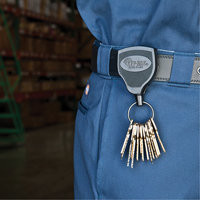 Super48™ Heavy-Duty Retractable Key Holder, Polycarbonate, 48" Cable, Belt Clip Attachment OQ354 | Ontario Packaging