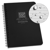 Side-Spiral Notebook, Soft Cover, Black, 64 Pages, 4-5/8" W x 7" L OQ412 | Ontario Packaging