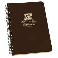 Side-Spiral Notebook, Soft Cover, Brown, 64 Pages, 4-5/8" W x 7" L Ontario Packaging