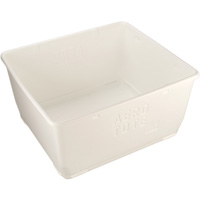 Food Storage Container, Plastic, 108 gal. Capacity, White OQ647 | Ontario Packaging