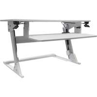 Goya™ Sit-Stand Workstation, Desktop Unit, 21" H x 35-2/5" W x 24" D, White OQ728 | Ontario Packaging