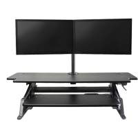 Goya™ Sit-Stand Workstation, Desktop Unit, 20" H x 42" W x 16" D, Black OQ762 | Ontario Packaging