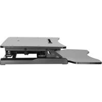 Goya™ Sit-Stand Workstation, Desktop Unit, 22" H x 31-1/2" W x 24" D, Black OQ763 | Ontario Packaging
