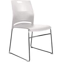 Chaises empilables s&eacute;rie Activ, Plastique, Hauteur 23", Capacit&eacute; 275 lb, Blanc Ontario Packaging