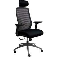 Era™ Series Adjustable Office Chair with Headrest, Fabric/Mesh, Black, 250 lbs. Capacity OQ968 | Ontario Packaging