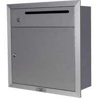 Boîte de collecte en retrait, Fixation Mural, 12-3/4" x 16-3/8", 2 portes, Aluminium OR345 | Ontario Packaging