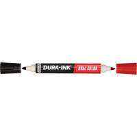 Markal<sup>®</sup> Dura-Ink<sup>®</sup> Dual Colour Permanent Ink Marker, Bullet, Black/Red OR463 | Ontario Packaging