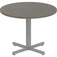 Newland Height-Adjustable Round Table, 36" L x 36" W x 29" H, 1" Top, Laminate, Brown Ontario Packaging