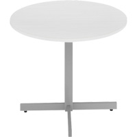 Newland Height-Adjustable Round Table, 36" L x 36" W x 29" H, 1" Top, Laminate/Polypropylene, White Ontario Packaging