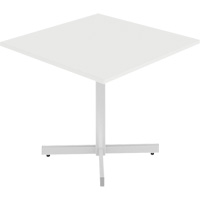 Newland Height-Adjustable Square Table, 36" L x 36" W x 29" H, 1" Top, Laminate, White Ontario Packaging