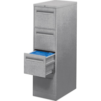 Vertical Filing Cabinet with Recessed Drawer Handles, 3 Drawers, 18.15" W x 26.56" D x 40" H, Grey OTE619 | Ontario Packaging