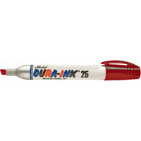 Dura-Ink&reg; Markers - #25 Felt-Tip, Chisel, Red Ontario Packaging