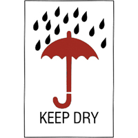 "Keep Dry" Special Handling Labels, 6" L x 4" W, Red on White Ontario Packaging