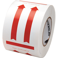 This Side Up Pictogram Special Handling Labels, 6" L x 4" W, Red on White Ontario Packaging