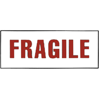 "Fragile" Special Handling Labels, 6" L x 2" W, Red on White Ontario Packaging