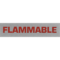 "Flammable" Special Handling Labels, 5" L x 2" W, Black on Red PB421 | Ontario Packaging