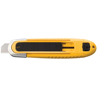 Automatic Self-Retracting Safety Knife, 15 mm, Carbon Steel, Plastic Handle Ontario Packaging