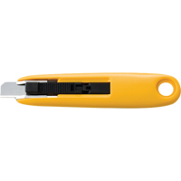 Compact Self-Retracting Safety Knife, 11 mm, Carbon Steel, Plastic Handle Ontario Packaging