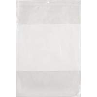 White Block Poly Bags, Reclosable, 12" x 9", 2 mils Ontario Packaging