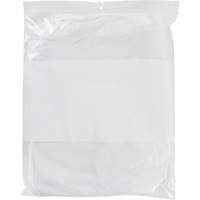 White Block Poly Bags, Reclosable, 15" x 12", 2 mils PF963 | Ontario Packaging