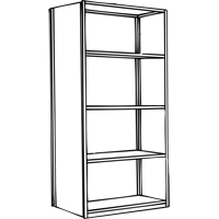 Interlok Shelving Unit, Steel, Boltless, 800 lbs. Capacity, 36" W x 100" H x 24" D Ontario Packaging