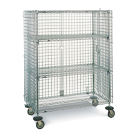 Wire Shelf Cart, Chrome Plated, 21-1/2" x 68-1/2" x 40", 500 lbs. Capacity RL390 | Ontario Packaging