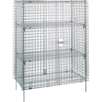 Security Carts, 4 Tiers, 38-1/2" W x 66-13/16" H x 21-1/2" D RL399 | Ontario Packaging