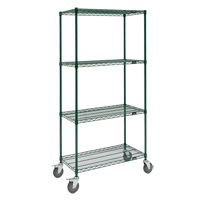 Wire Shelf Cart, Epoxy Finish, 36" x 80" x 18", 800 lbs. Capacity Ontario Packaging
