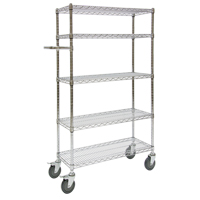 Push Cart, Chrome Plated, 30' x 60" x 14", 800 lbs. Capacity RL918 | Ontario Packaging