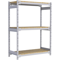 Wide Span Record Storage Shelving, Steel, 3 Shelves, 42" W x 18" D x 60" H Ontario Packaging