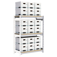 &eacute;tag&egrave;re-classeur de grande largeur, Acier, 3 Tablettes, 42" la x 18" p x 60" h, Ensemble Ajout Ontario Packaging