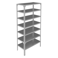 Shelving Unit, Galvanized Steel, Slotted Angle, 400 lbs. Capacity, 36" W x 84" H x 12" D Ontario Packaging