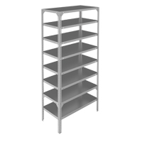 Shelving Unit, Galvanized Steel, Slotted Angle, 400 lbs. Capacity, 36" W x 96" H x 12" D Ontario Packaging