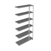 Shelving Unit, Galvanized Steel, Slotted Angle, 400 lbs. Capacity, 36" W x 72" H x 12" D Ontario Packaging