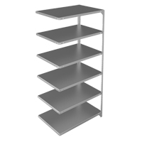 Shelving Unit, Galvanized Steel, Slotted Angle, 400 lbs. Capacity, 36" W x 72" H x 24" D Ontario Packaging