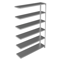 Shelving Unit, Galvanized Steel, Slotted Angle, 300 lbs. Capacity, 48" W x 72" H x 12" D Ontario Packaging