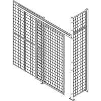Heavy-Duty Wire Mesh Partition Sliding Door, 4' W x 8' H RN622 | Ontario Packaging