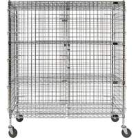 Security Cart, Chrome Plated, 60" x 69" x 24", 500 lbs. Capacity Ontario Packaging