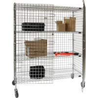 Security Cart, Chrome Plated, 60" x 69" x 24", 500 lbs. Capacity Ontario Packaging