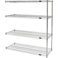 &eacute;tag&egrave;res robustes en treillis chromat&eacute;, Ensemble Ajout, Tiers 4, 30" la x 54" h x 14" p Ontario Packaging