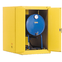 Drum Safety Cabinets, 400 lbs. Cap., Yellow SA068 | Ontario Packaging