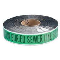 "Sewer Line" Identoline<sup>®</sup> Underground Warning Tape, 2" W x 1000' L, Black on Green SAB552 | Ontario Packaging