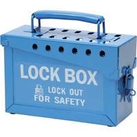 Portable Metal Lock Box, Blue SAC281 | Ontario Packaging