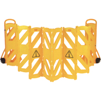 Portable Mobile Barriers, 13' L, Plastic, Yellow Ontario Packaging