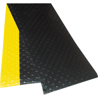 No. 417 Bubble Sof-Tred With Dyna-Shield Mats, Bubbled, 3' x 12' x 1/2", Black/Yellow, PVC Ontario Packaging